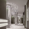 Modern Customizable led crystal european suspension luxury Ballroom glass chandelier ceiling lamp